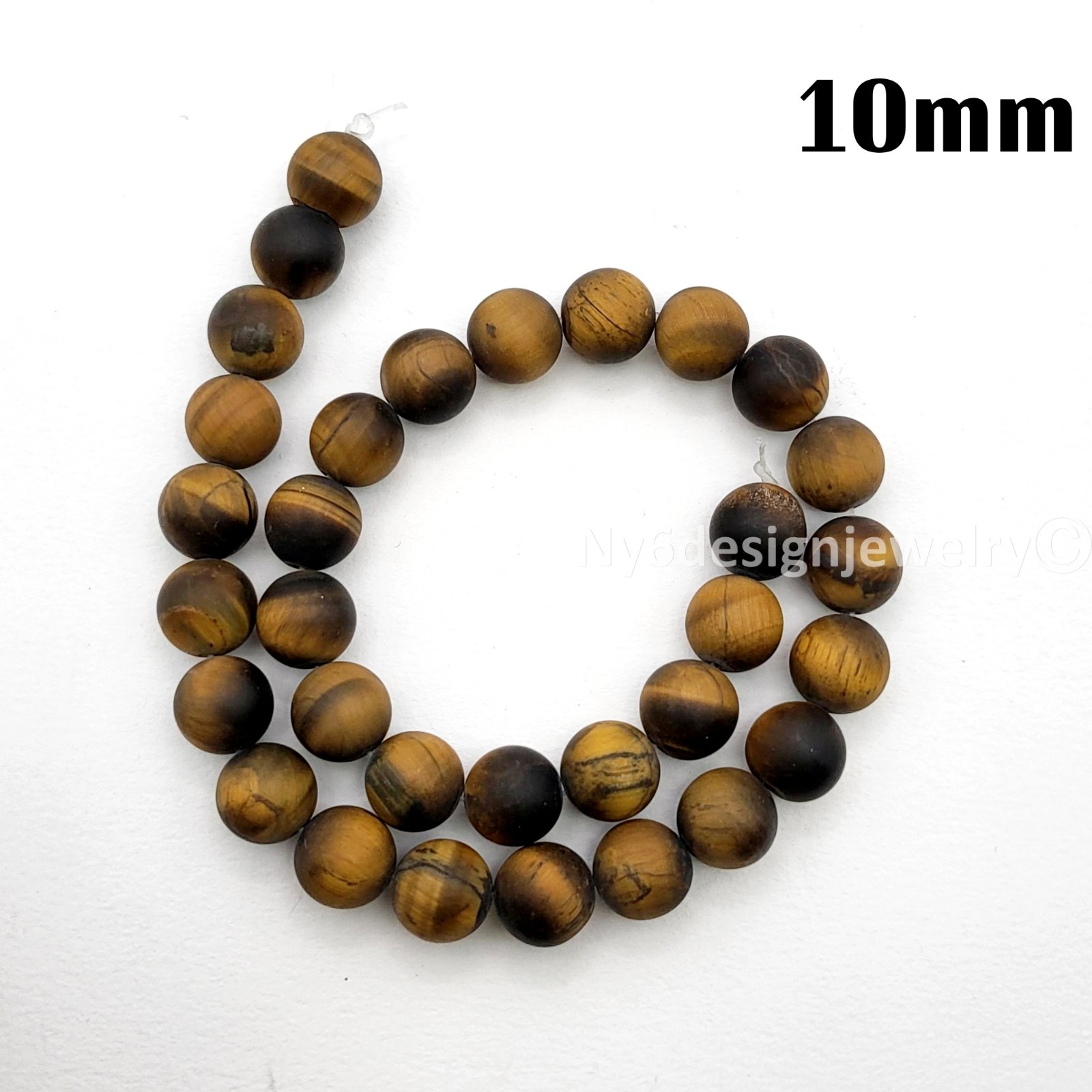 Natural Tiger’s eye Matte Round Spacer Loose Bead 15″ 4,6,8,10,12mm Frosted Bead