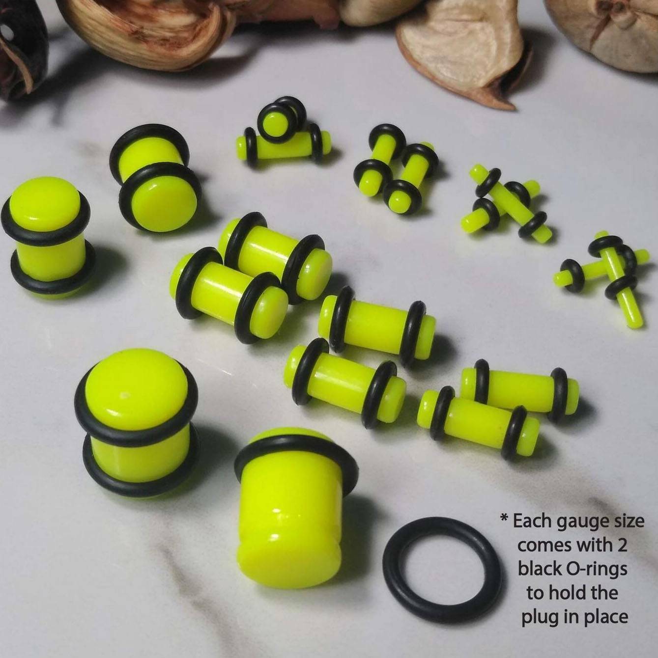 12-18Pcs Acrylic/Steel Ear Plugs Stretcher Kit 14G-20MM Ear Gauges Expander Set