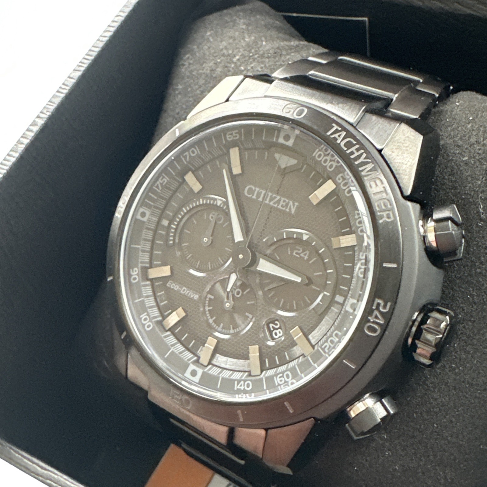 Citizen Men’s Sport Casual Chronograph Eco-Drive Black Watch 48 MM CA4184-81E