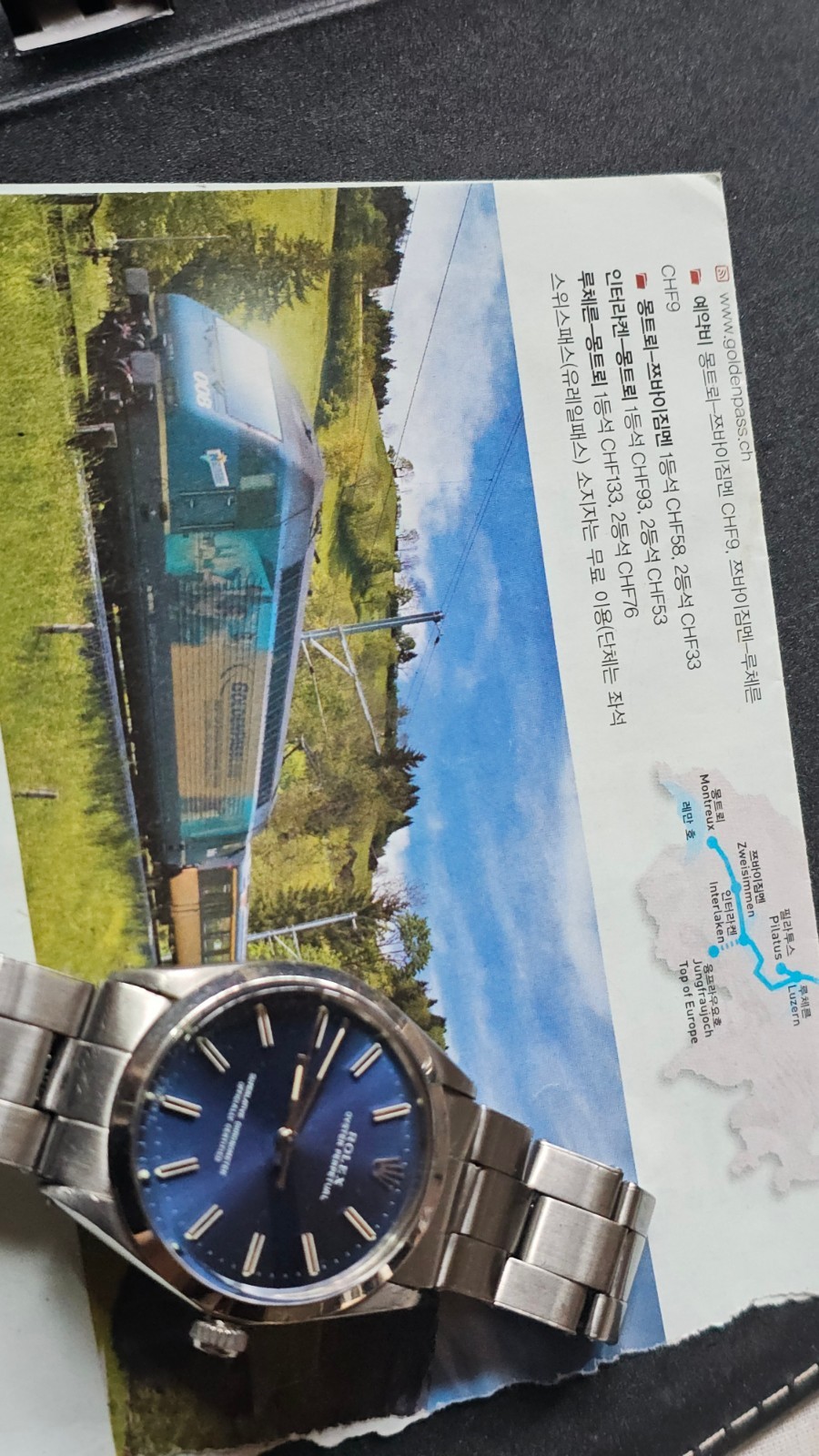 Rolex Oyster Perpetual 1002 Blue Dial Men’s Automatic Watch 1969