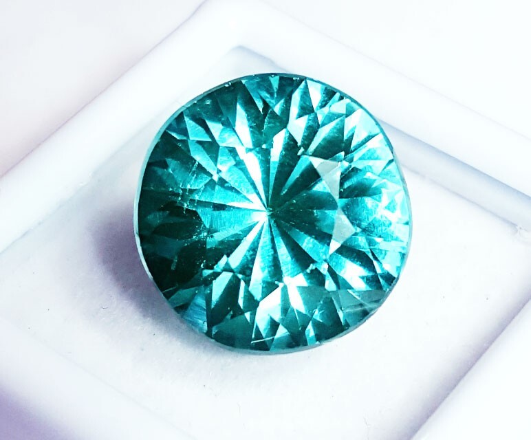 8 to 10 Ct Natural Greenish Blue Rare Grandidierite Certified Round Diamond Cut