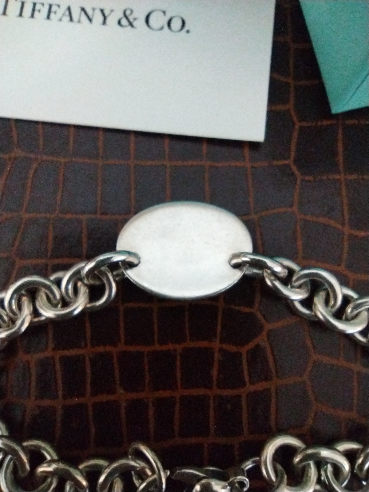 Please Return To Tiffany & Co Oval Tag Charm 7.5″ Bracelet in Sterling Silver