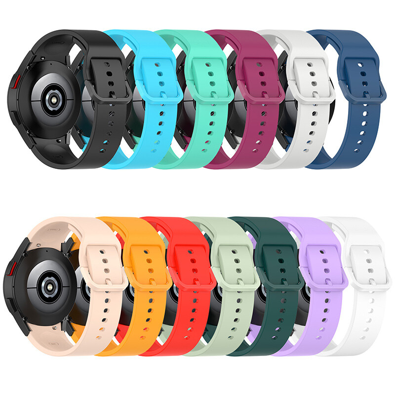 Silicone Watch Band Strap For Samsung Galaxy Watch 4 40mm 44mm/Classic 42 46mm