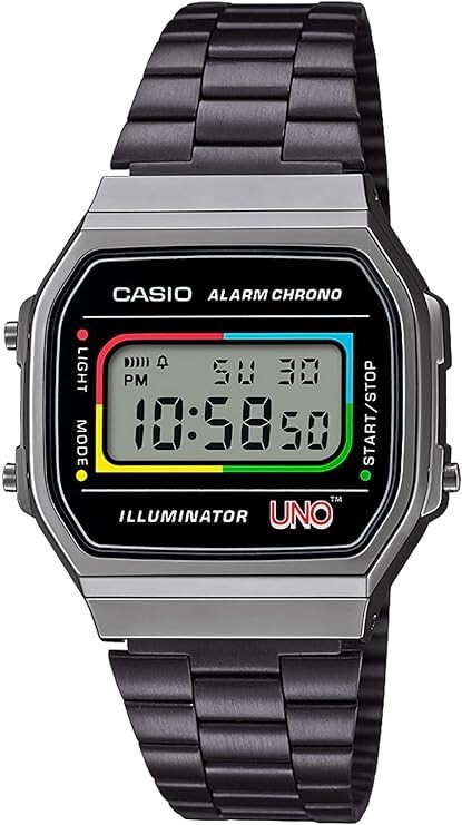CASIO A168WEUC-1AJR UNO Collaboration Model Wild Card Unisex Resin With Box
