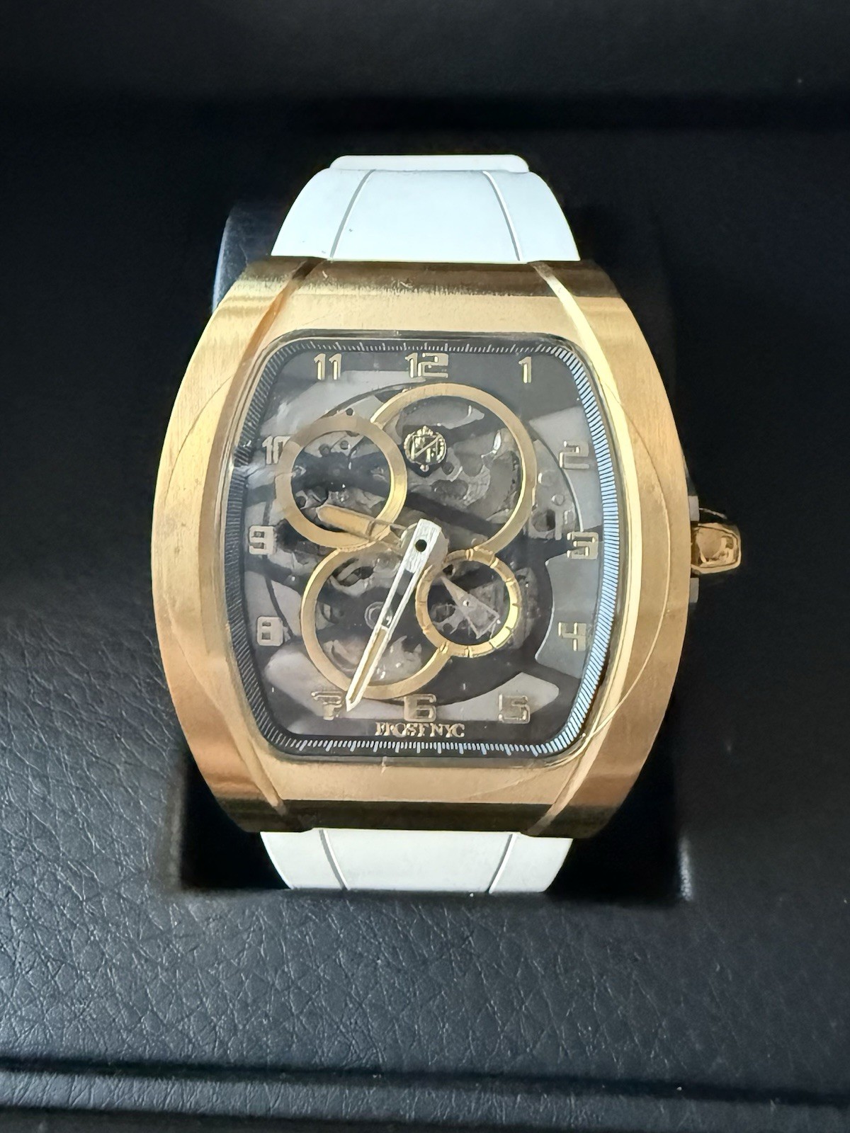 FROST NYC Evolution Auto Skeleton Sport Gold PVD| FRST-01-CY White $1500 Retail