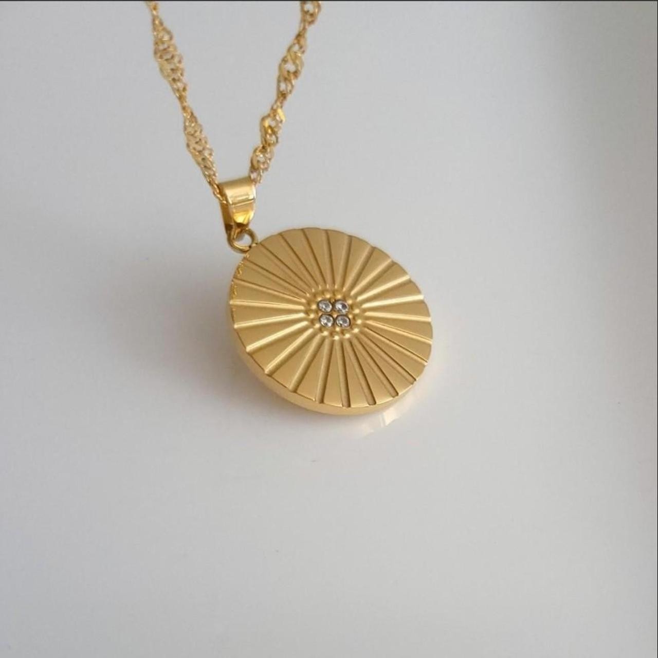 Sun Necklace CZ Celestial Astrology Pendant Necklace 18k Gold Plated Gift