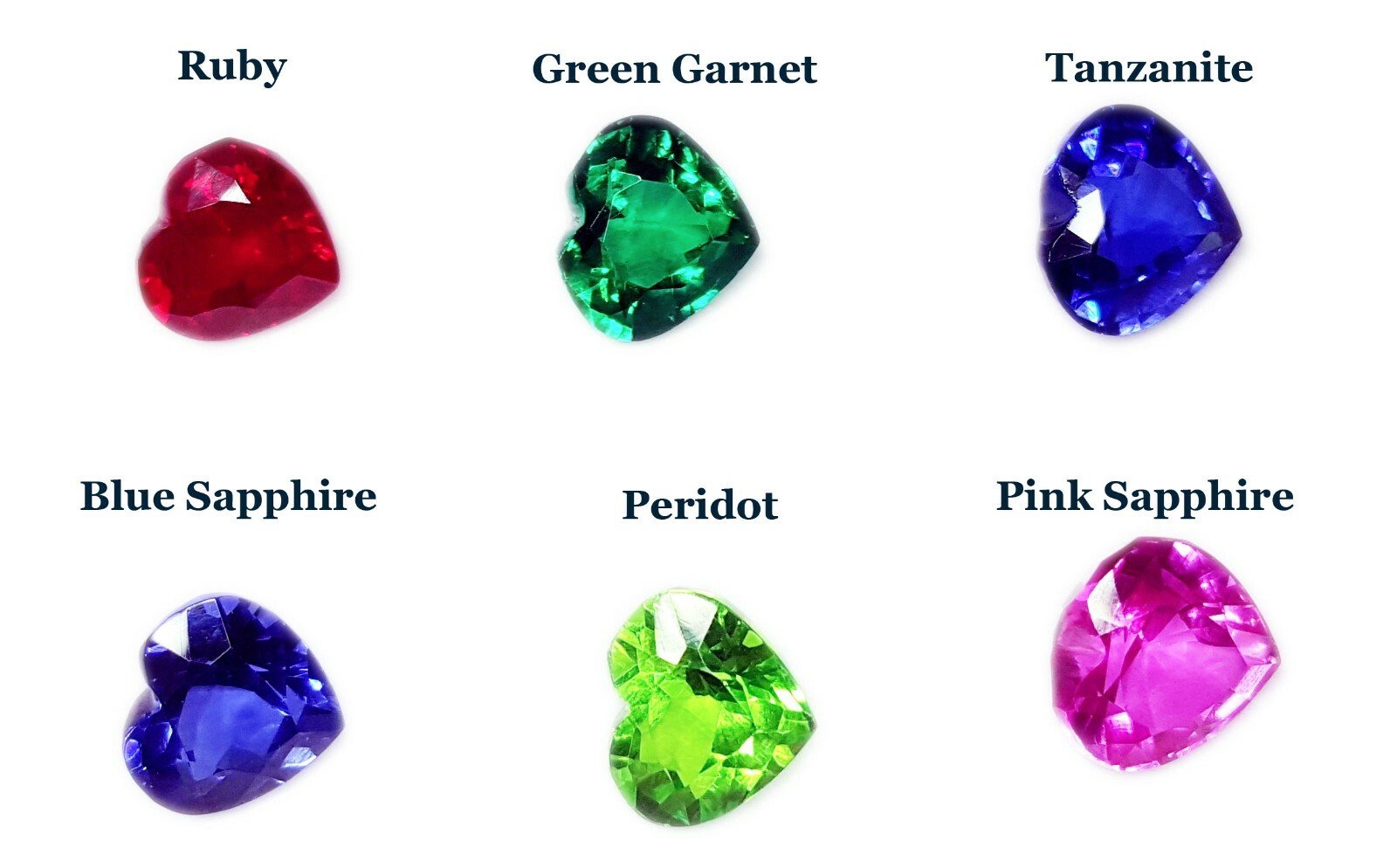 Loose Gemstone 8-10 Ct Mixed Lot Heart Shape Natural Ring Size Gems A0L3
