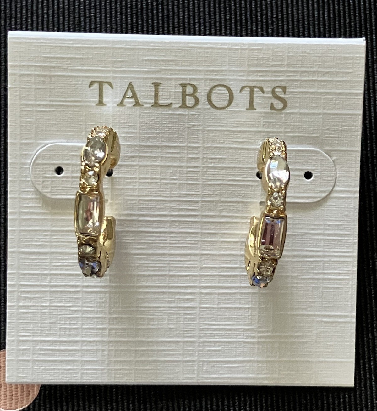 NWT Talbots Baguette Hoop Earrings (Gold tone)