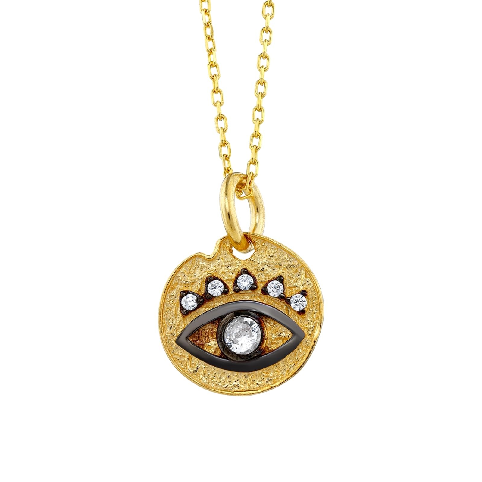 Pendant Hand of Fatima and Evil Eye with Stones, Jewelry from 925…