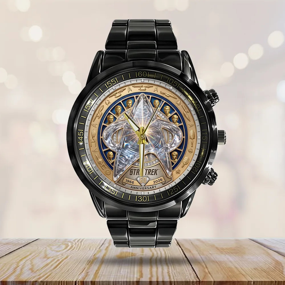 Star Wars 50th Anniversary Black Stainless Steel Watch