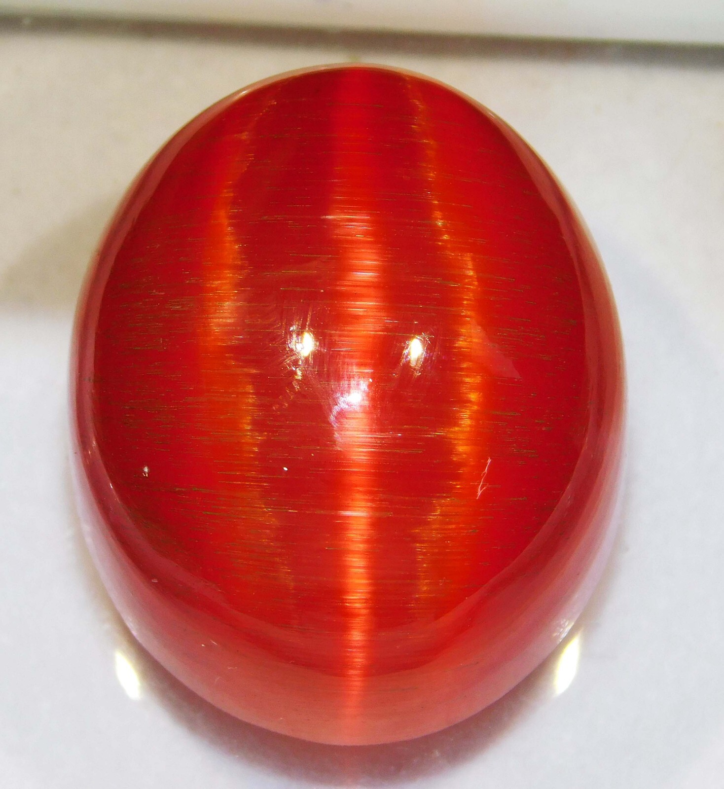 109.75 Cts Natural Chrysoberyl Orange Cats Eye Cabochon Loose Gemst