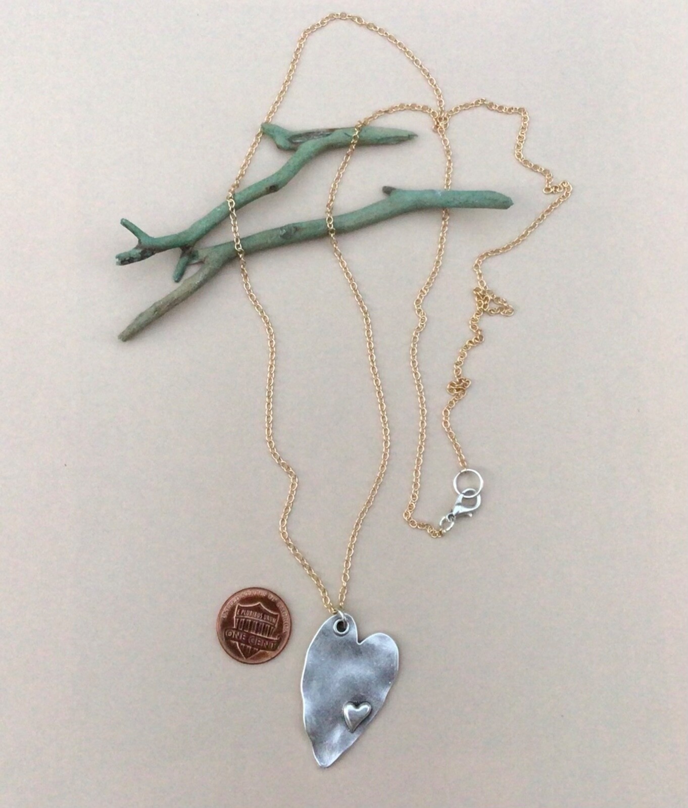 NEW ARTISAN HANDMADE SUNDANCE CHARM HEART NECKLACE HANDCRAFTED SILVER JEWELRY