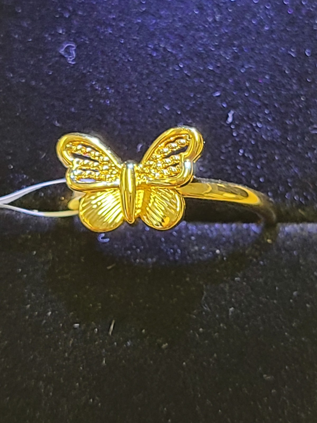 5D Butterfly Ring in 24K Yellow Gold (Size 7.0) 1.07 Grams