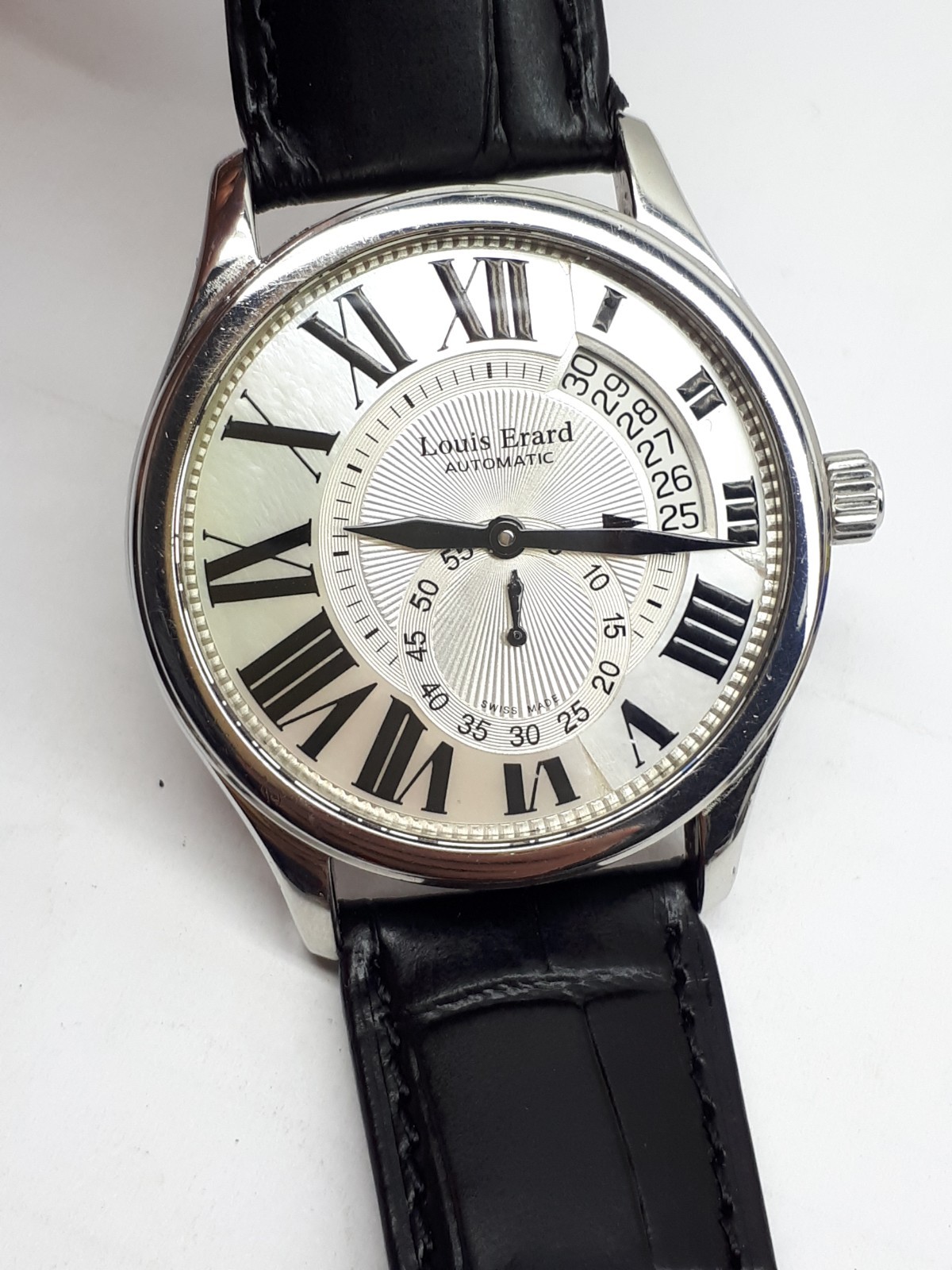 ELEGANT LOUIS ERARD L’esprit Du Temps 300 AUTO WATCH SWISS MEN’S STEEL CAL 2895