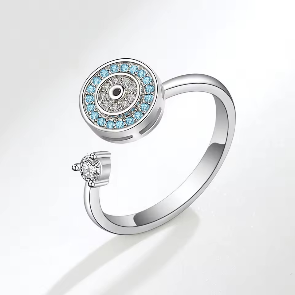 Viral Anxiety Spinner Ring Adjustable Women Stress Relief Fidget Gift Trend