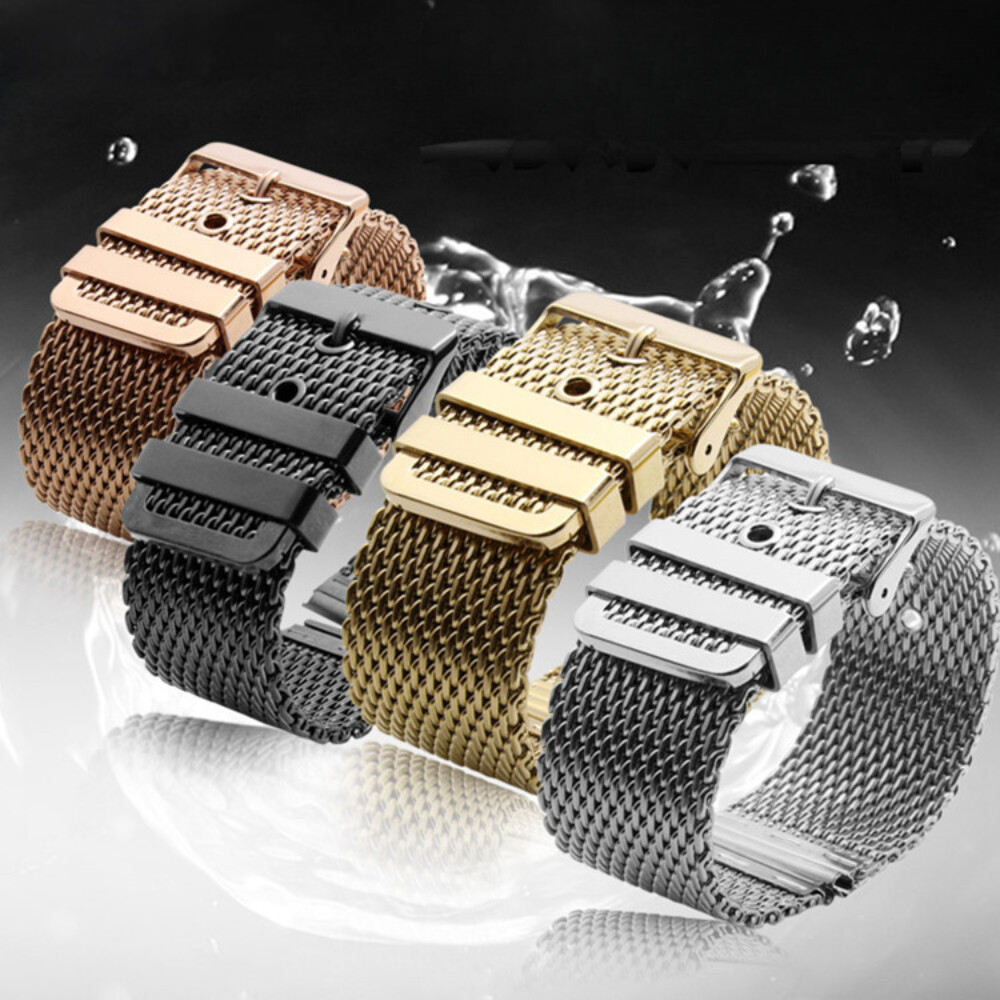 Milanese Stainless Steel Watch Strap Men’s Quality Mesh Metal Band 18 20 22 24mm