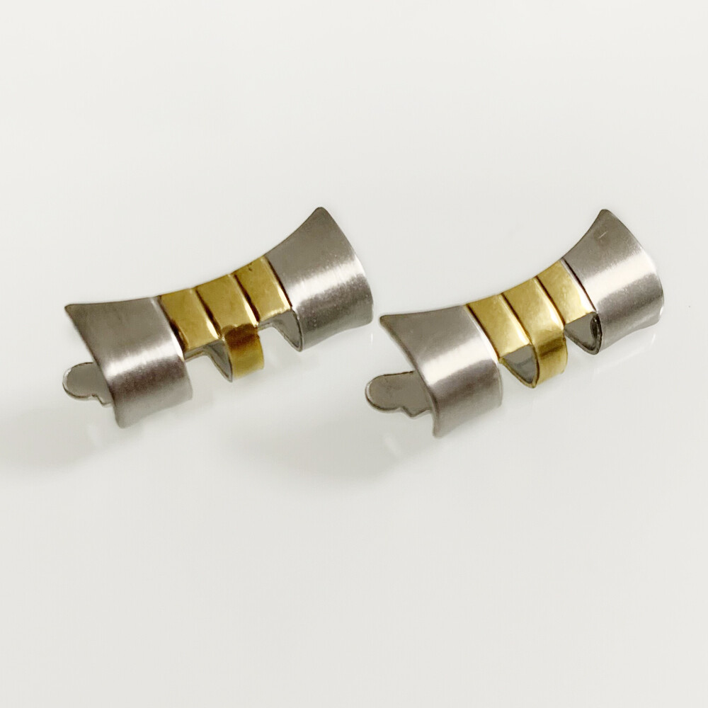 2 Piece Curved End Links for Datejust Jubilee Bracelet Watch Band 17/19/20/21mm