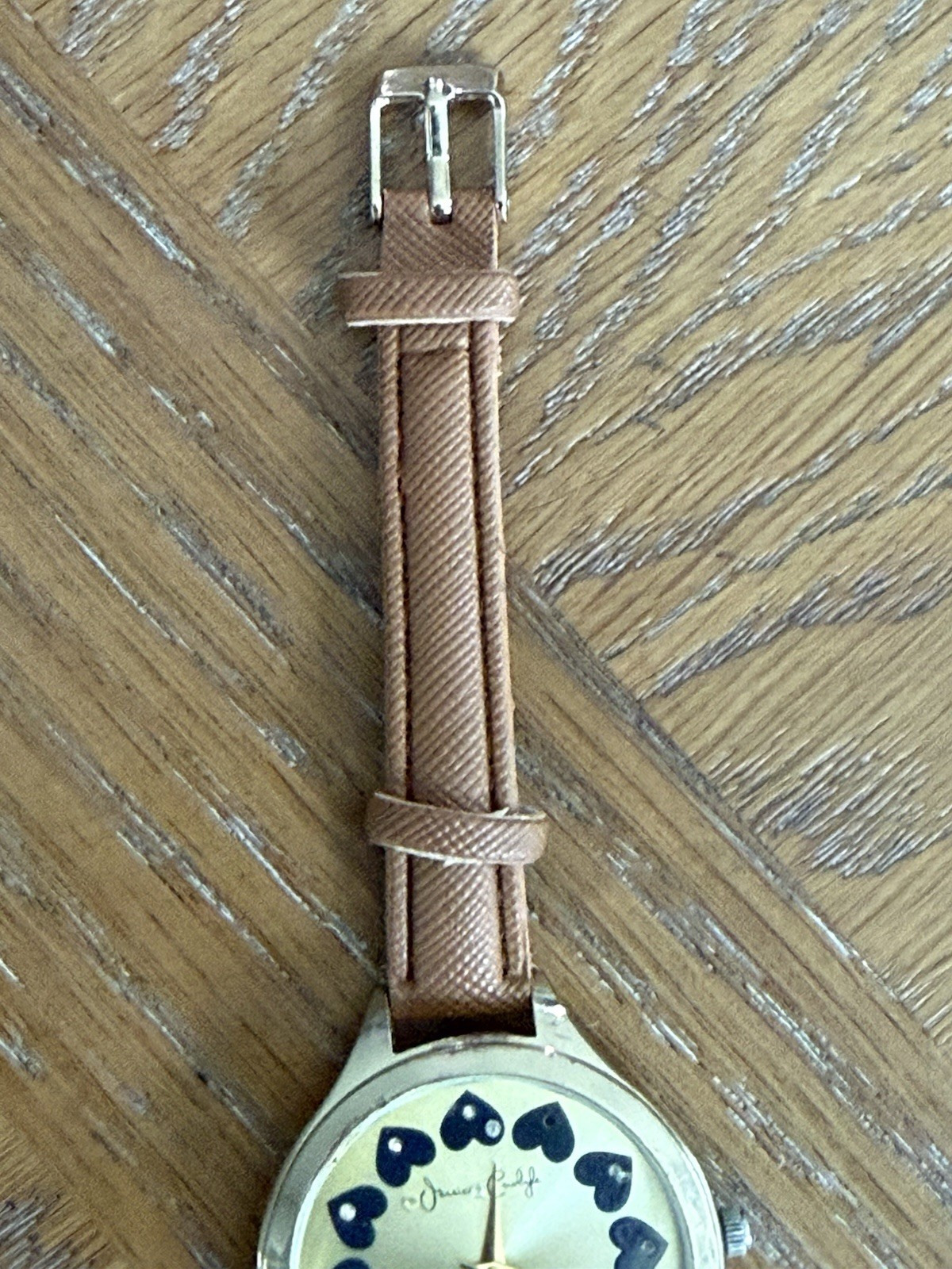 Jessica Carlyle Heart Dial Watch Rose Gold Tone
