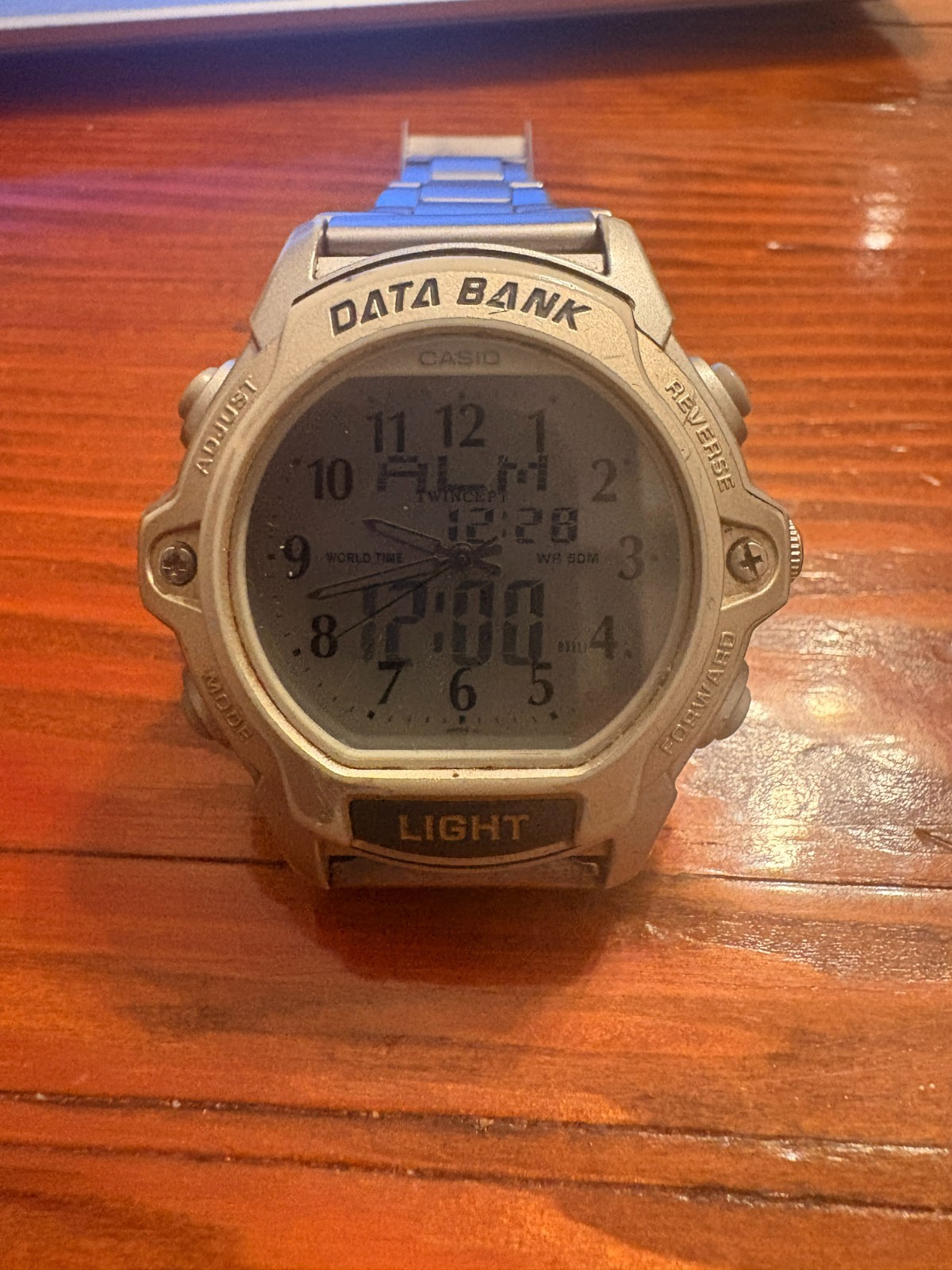 Casio ABX-24 Twincept Data Bank 2359 Analog Digital Back Light Men Watch Vintage