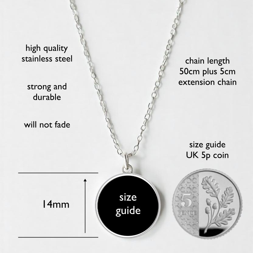 Sabrina Carpenter necklace, stainless steel/glass, 50-55cm length, 14mm width