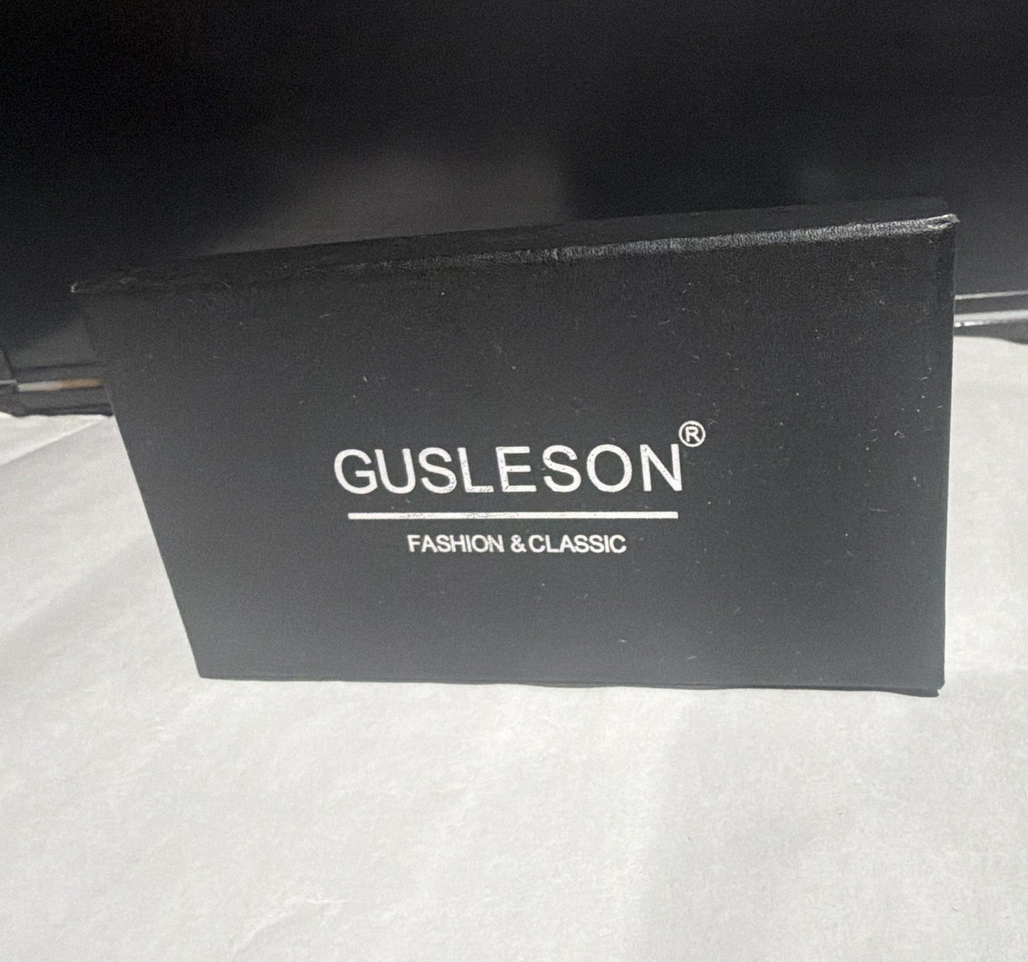 GUSLESON Green Round Bullet Back Cufflinks Silver Plated Set w/ Box
