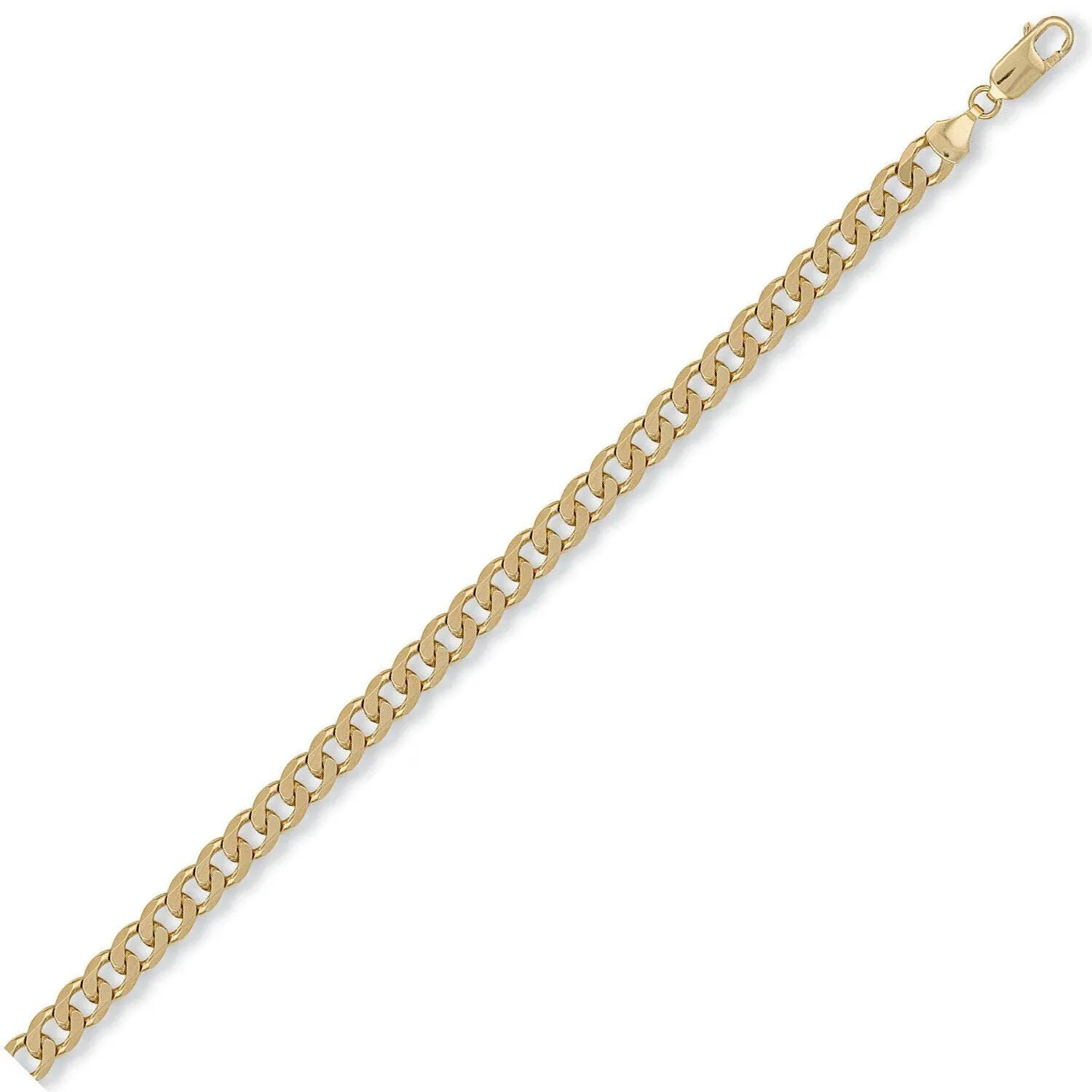 9ct Yellow Gold Curb Chain Necklace/Bracelet 7″ 8″ 16″ 18″ 20″ 6.2mm wide