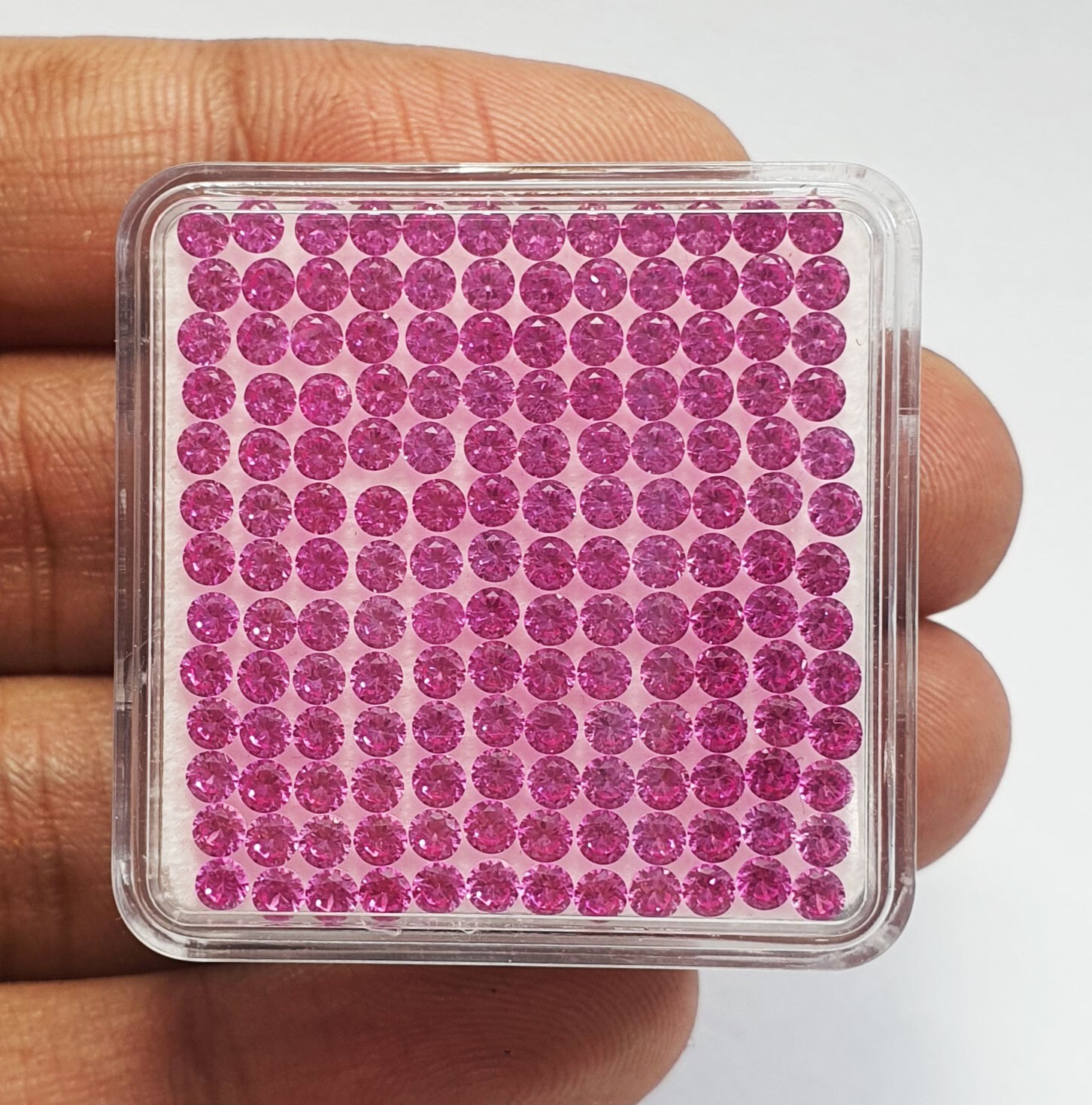 50 Pcs Flawless Ceylon Pink Sapphire Lot Round Diamond Cut Loose Gemstone 2.50MM