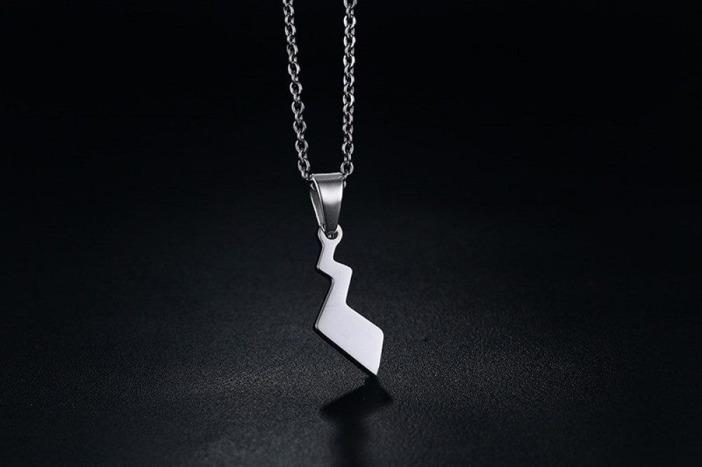 25.5CM Stainless Steel Lightning Tail Pendant Mens And Womens Universal Necklace