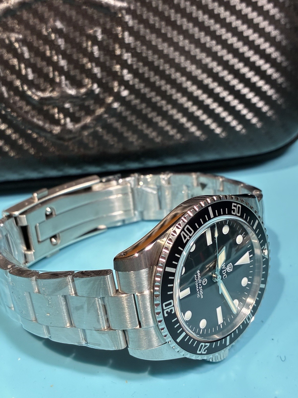 WATCHDIVES MILSPEC VINTAGE STYLE DIVER PT5000 HIGH BEAT AUTO SAPPHIRE STAINLESS