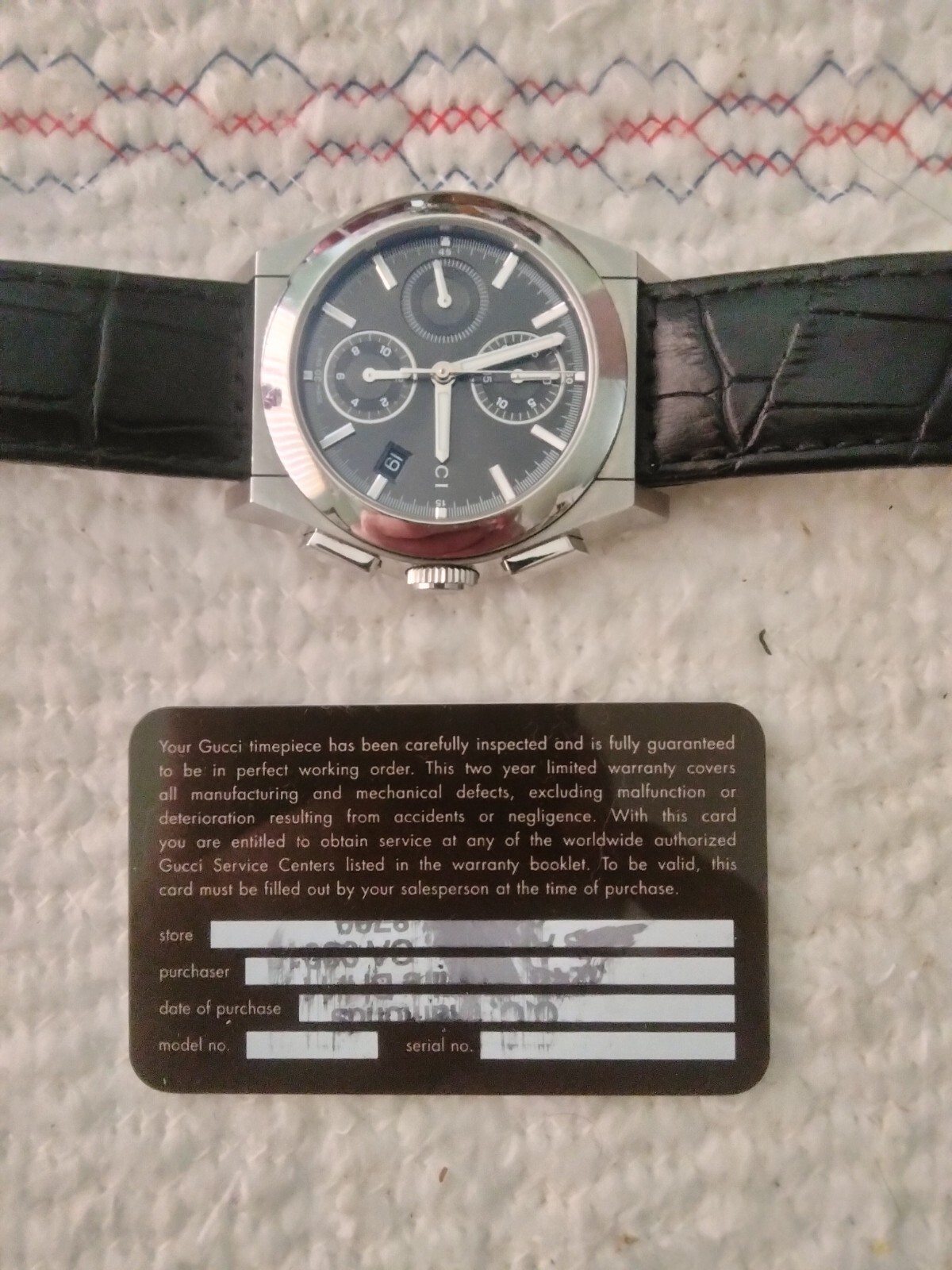Gucci Pantheon 115.2 Men Automatic 44 mm Chronograph YA115205 Watch $2495