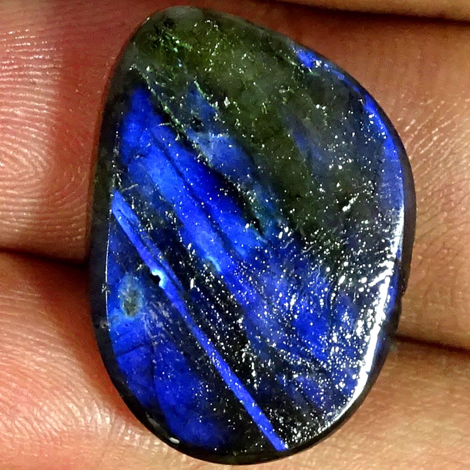30.80Cts AA+ Natural Blue Labradorite Fancy Cabochon Gemstone 18X25X7MM