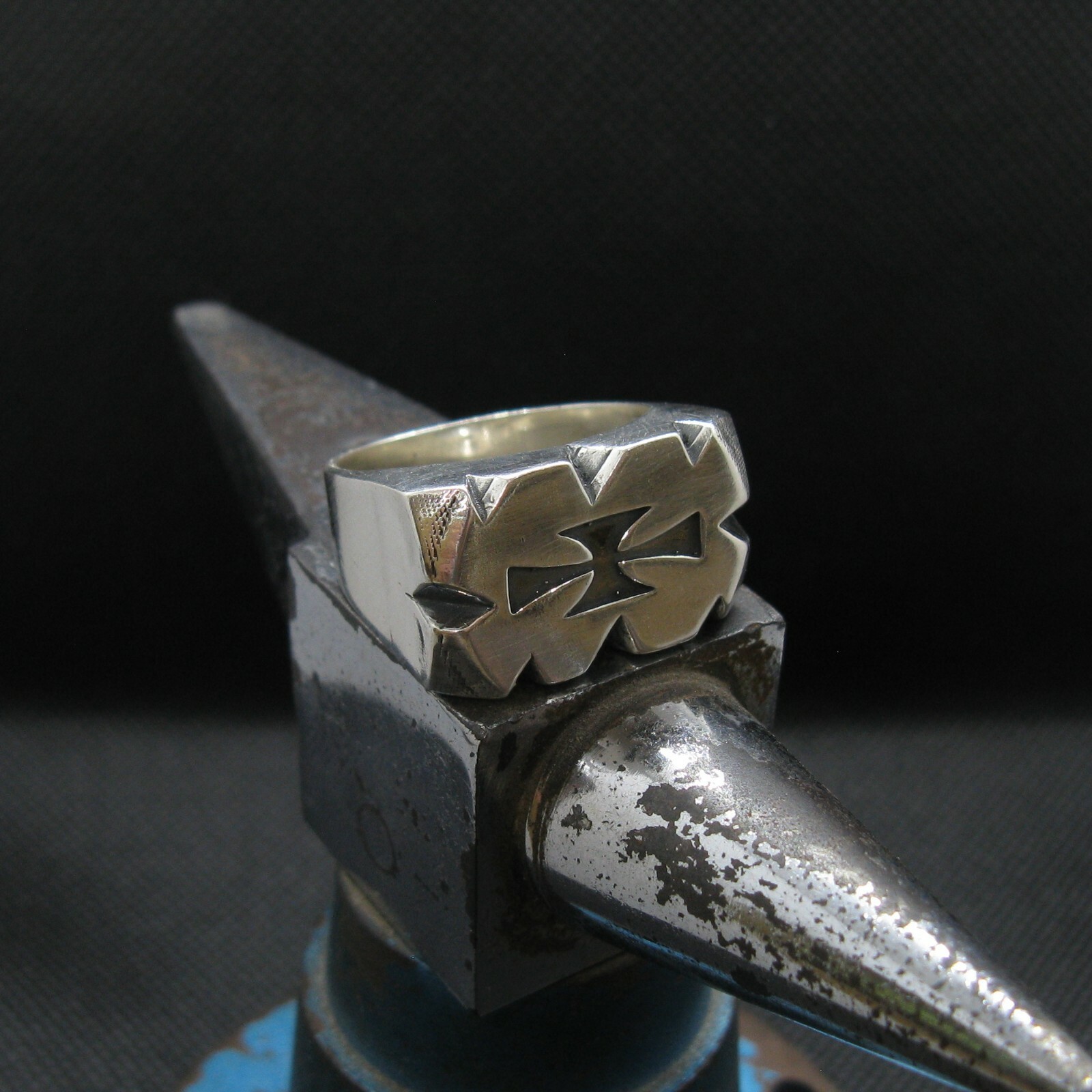 Sterling Silver Men Ring Cross Genuine Solid Hallmarked 925 Handmade