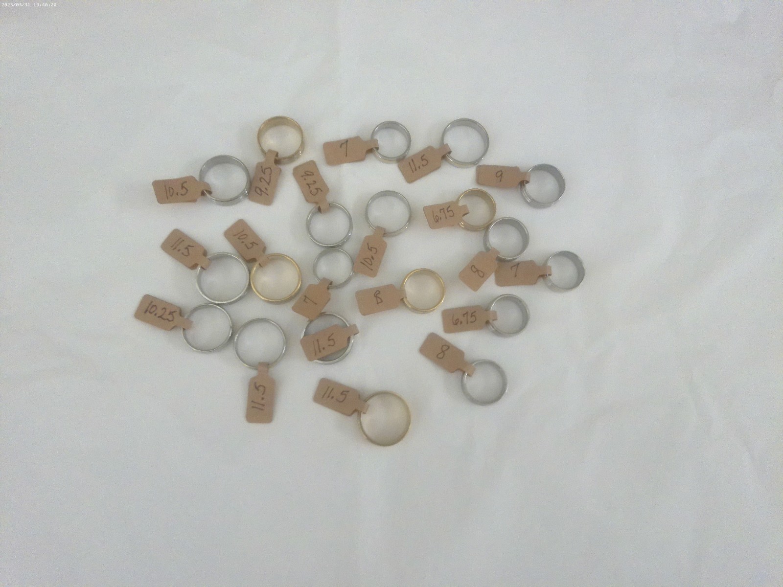 New Goldtone Silvertone Textured Band Rings Assorted Sizes & Widths as Pictured