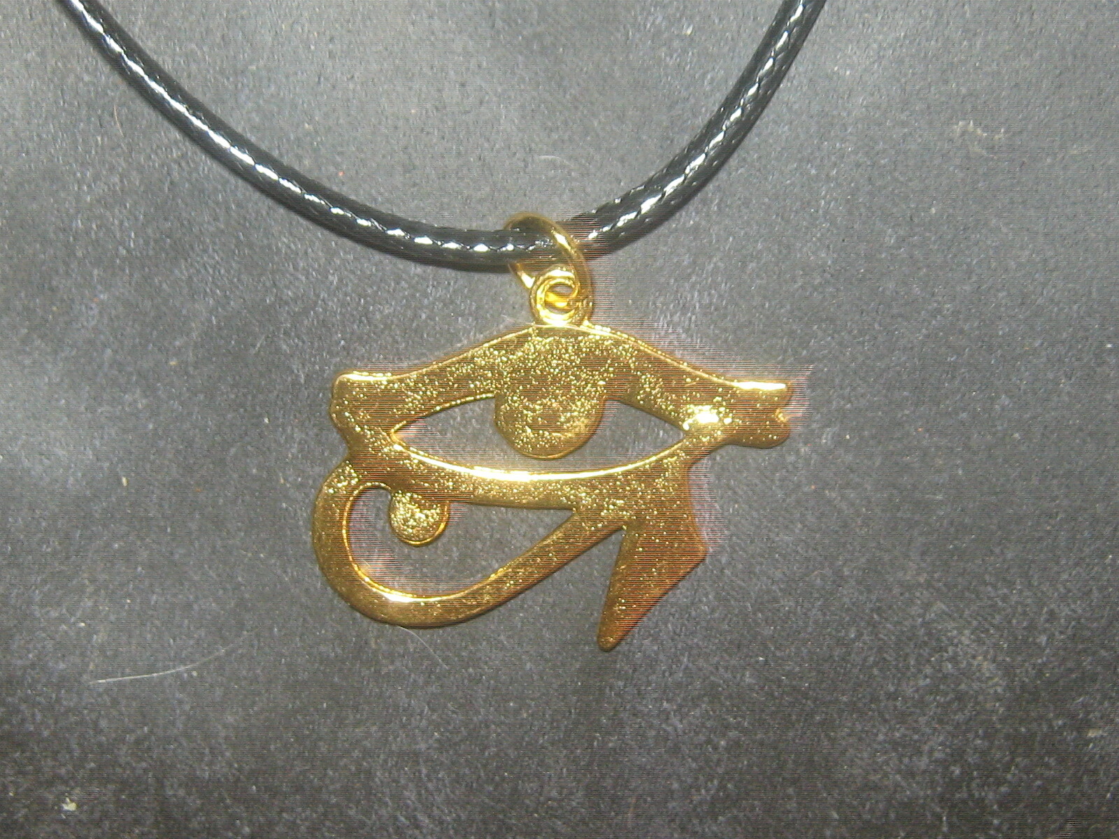 30mm Gold Tone Egyptian Egypt Eye Of Horus Ra Pendant Charm Necklace