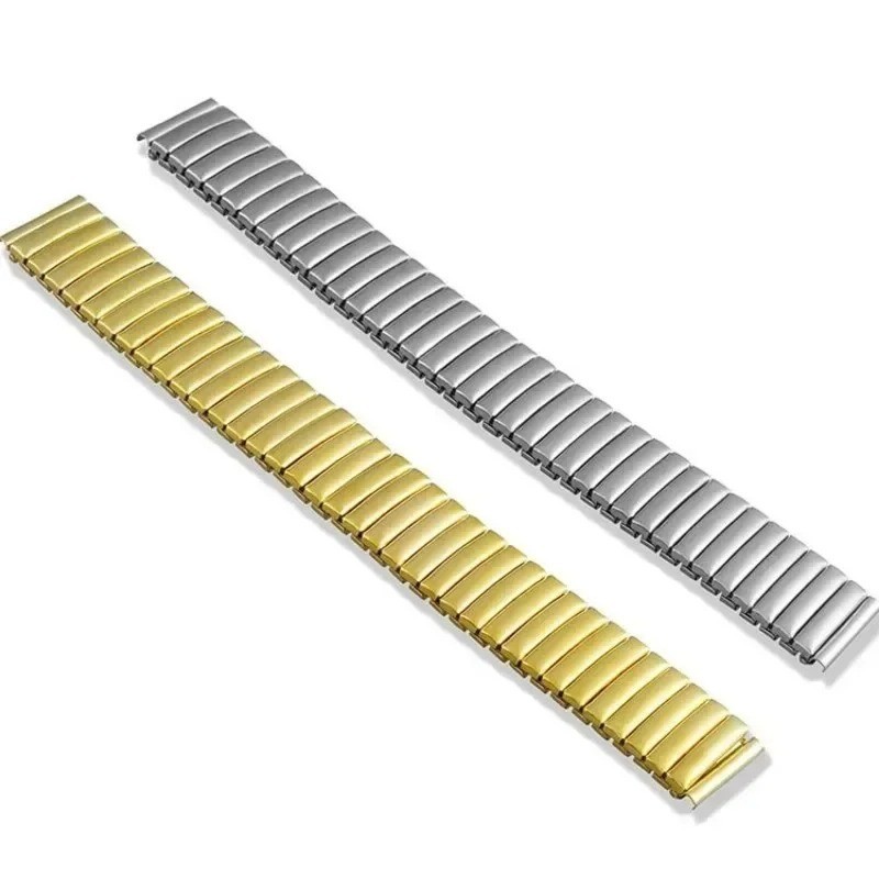 Stainless Steel Elasticated Watch Band Strap Metal Bracelet 12 14 16 18 20 22 mm
