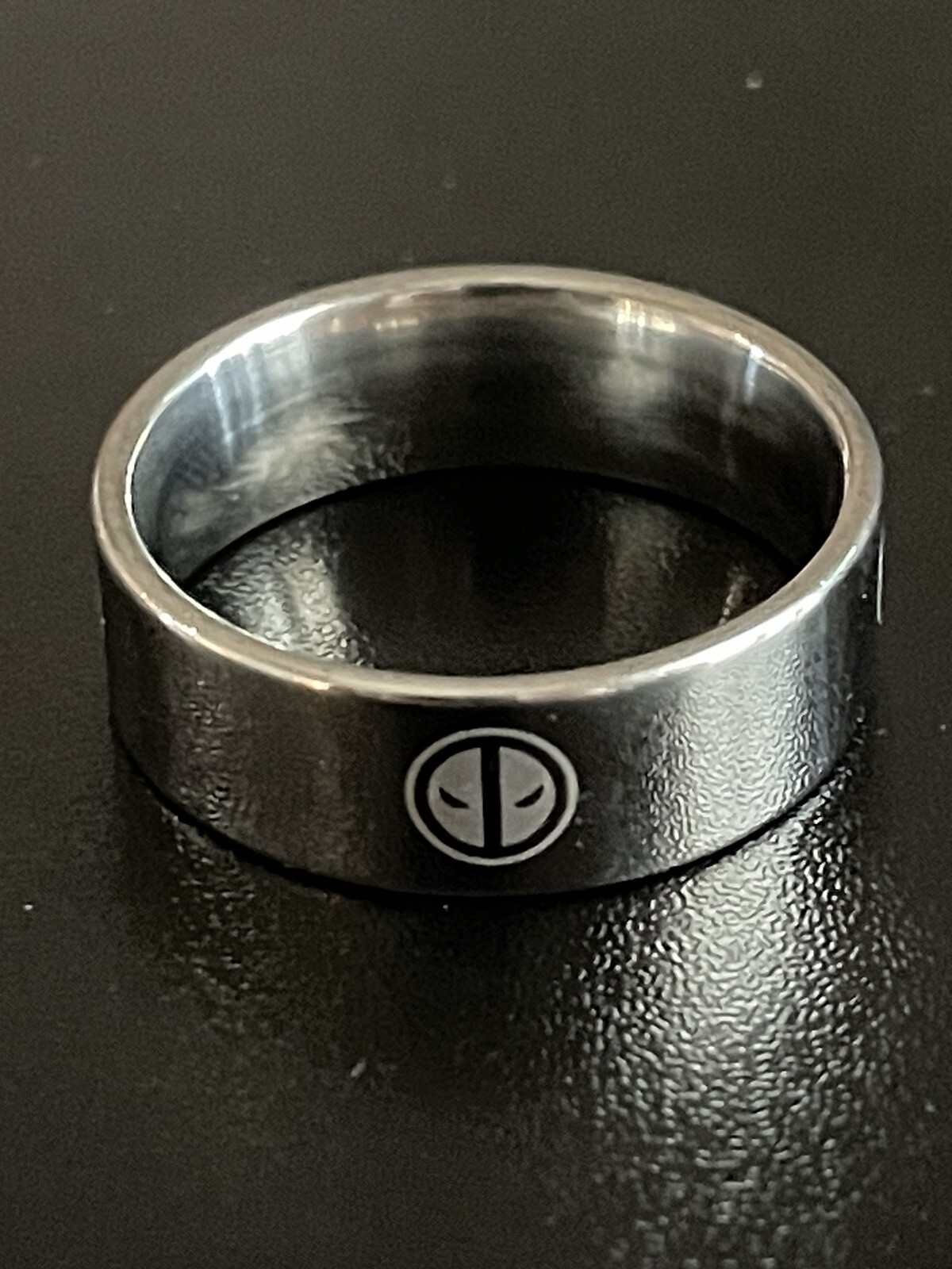 Black Silver Gold Color Deadpool Stainless Steel Ring Superhero Men Woman Band