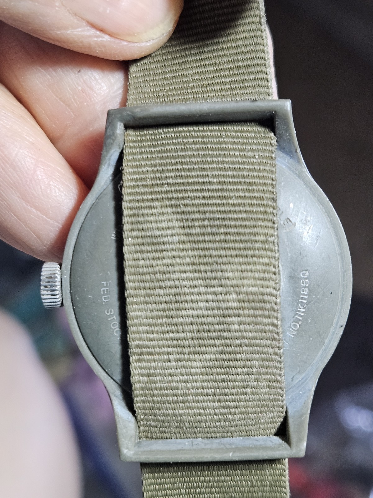 Vtg MAR 1970 Benrus Corp MIL-W-46374 Military Watch Vietnam War Orig Strap Works