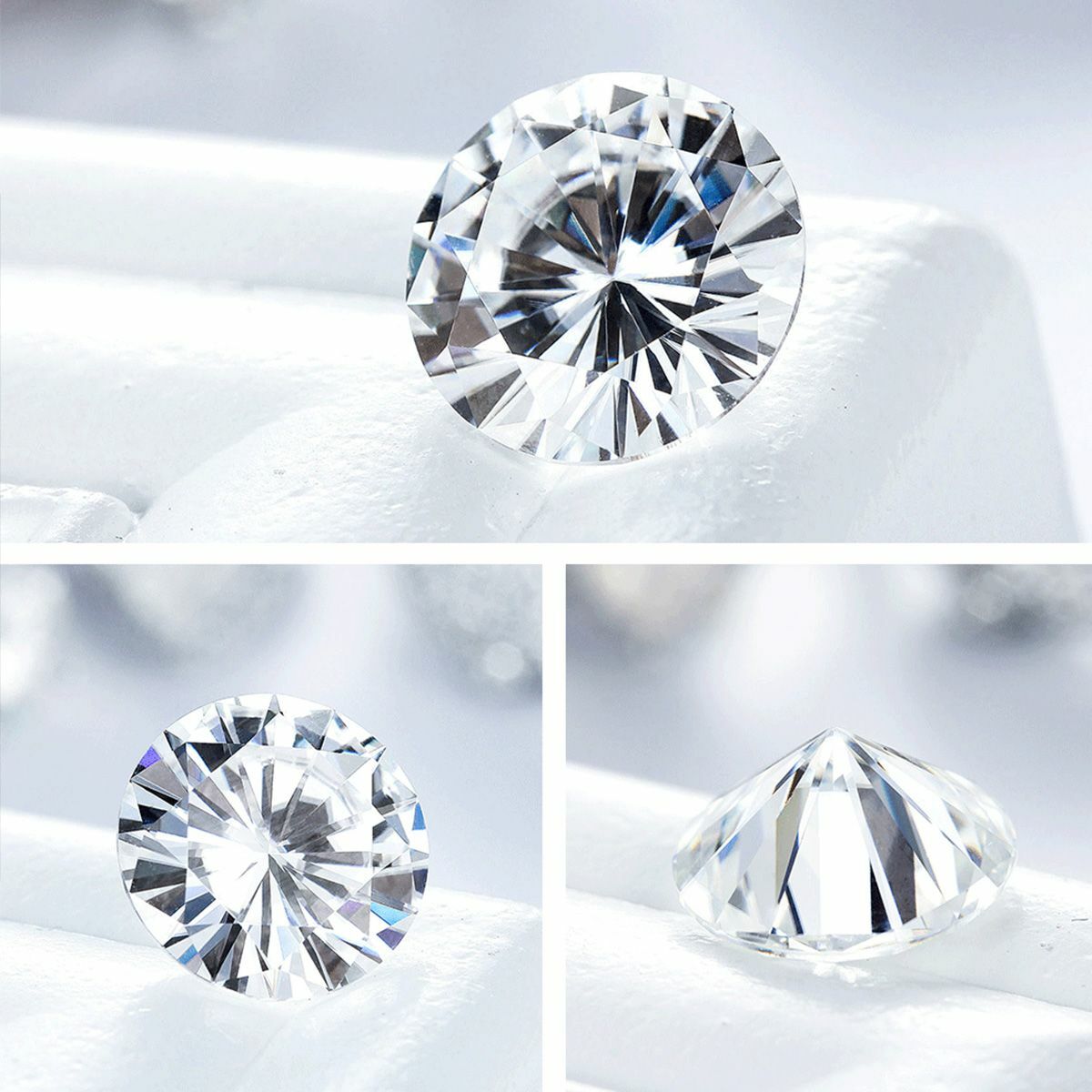 Moissanite Diamond Loose Stone D Color VVS1 Round Cut Gemstones With Certificate