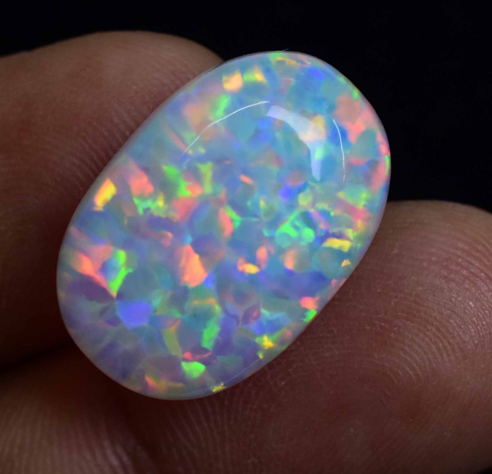 Natural Ethiopian Fire Opal 13.40 CT Certified Play Of Color Untreated Gemstone