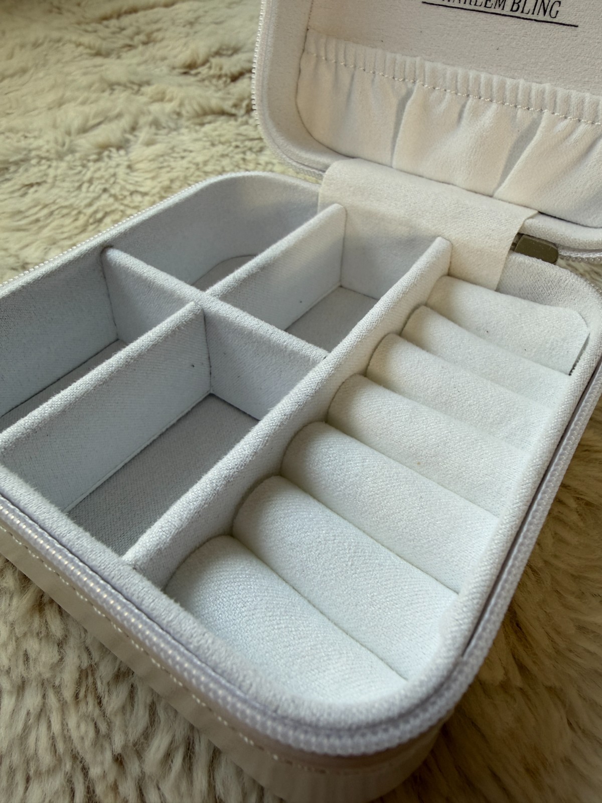 Harlembling Mini Leather Travel Jewelry Box Case