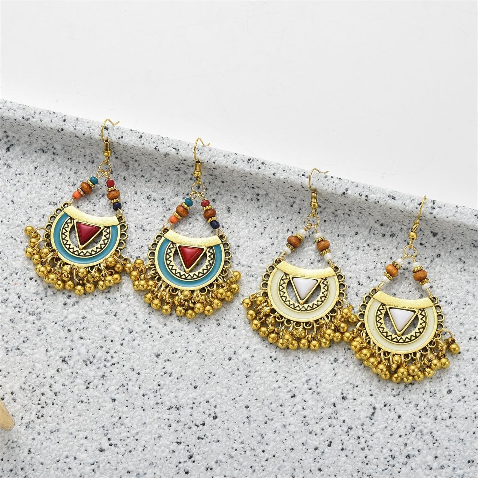 Boho Beaded Tassel Dangle Earrings for Women Ethnic Jewelry