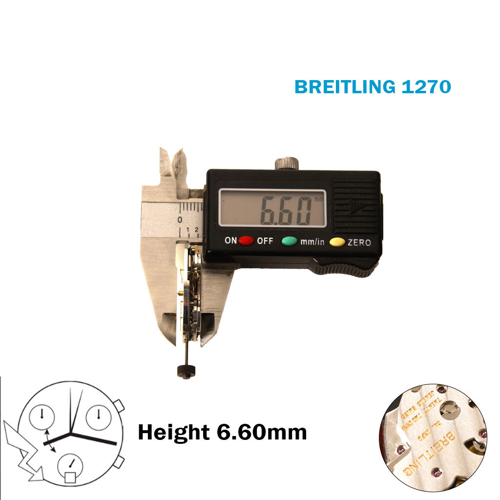 BREITLING ETA 1270 Electromechanical (Mecha‑Quartz) Movement-Disk At 6-H:6.60mm.