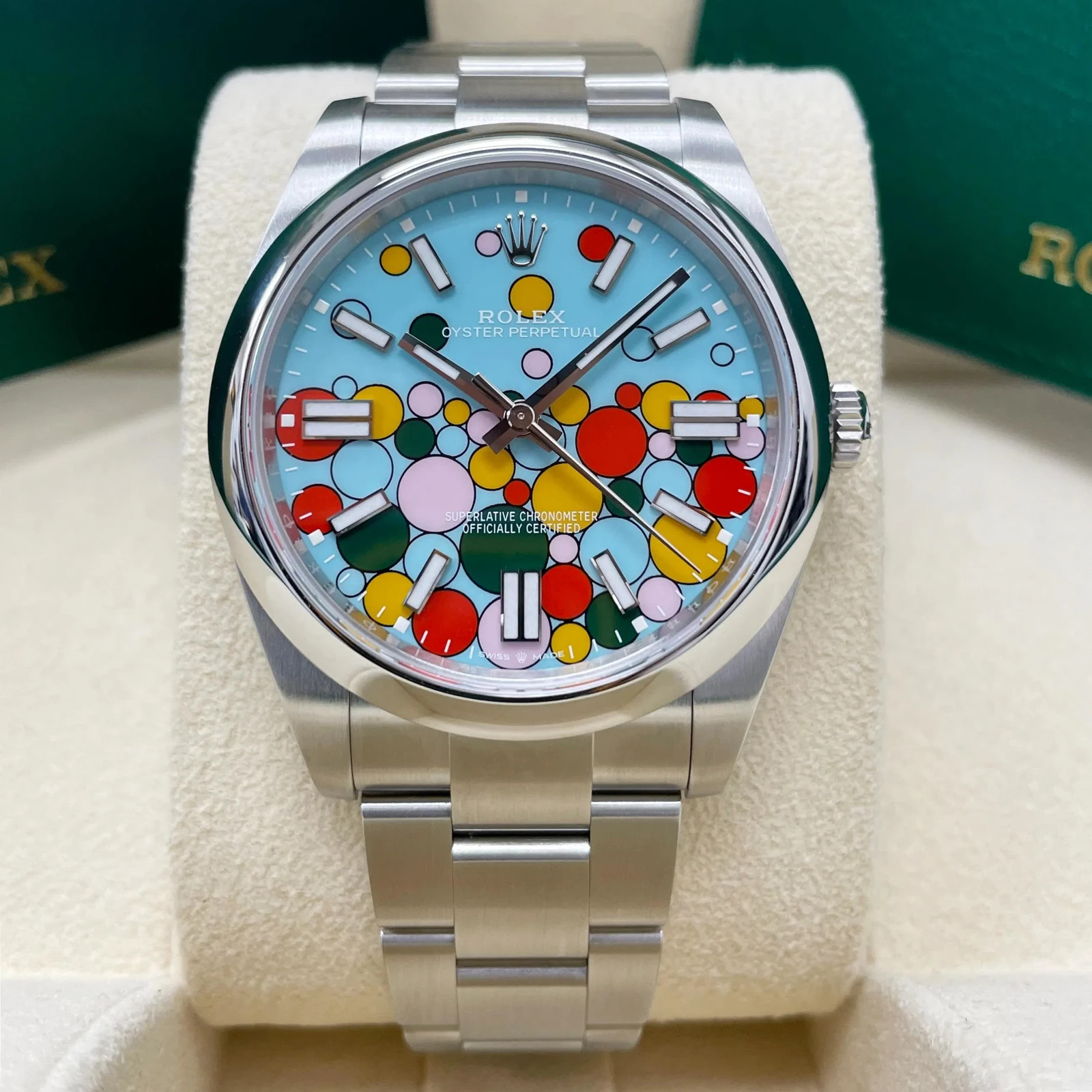 New Rolex Oyster Perpetual 41mm Steel – Celebration Dial – Reference 124300
