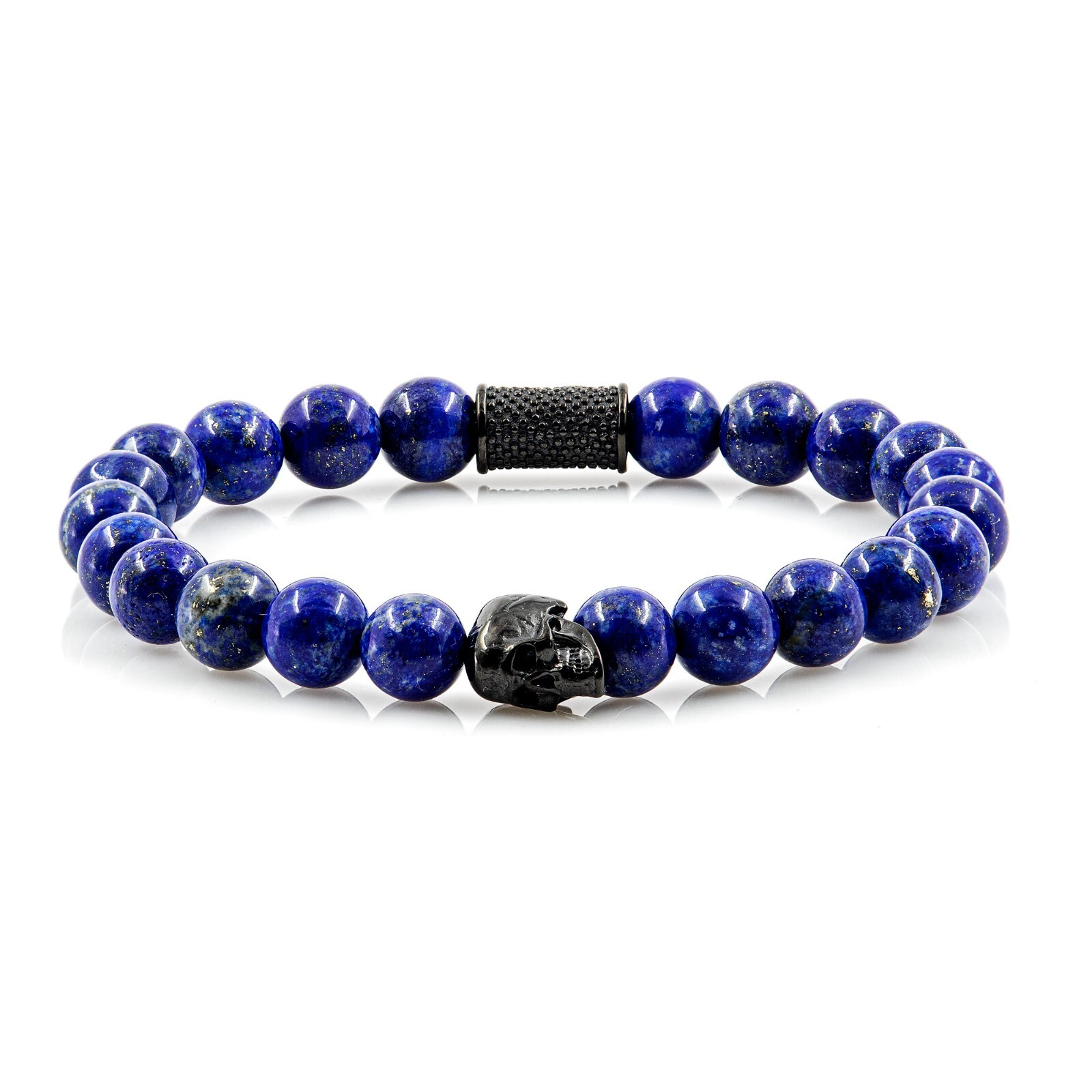 Lapis Azuli Bracelet Bracelet Bead Bracelet Skull Stainless Steel