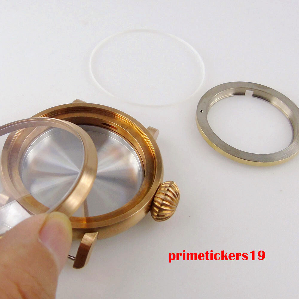 46mm Big Cusn8 Real Bronze Watch Case Sapphire Fit NH35 NH36 ETA2824 PT5000 Movt