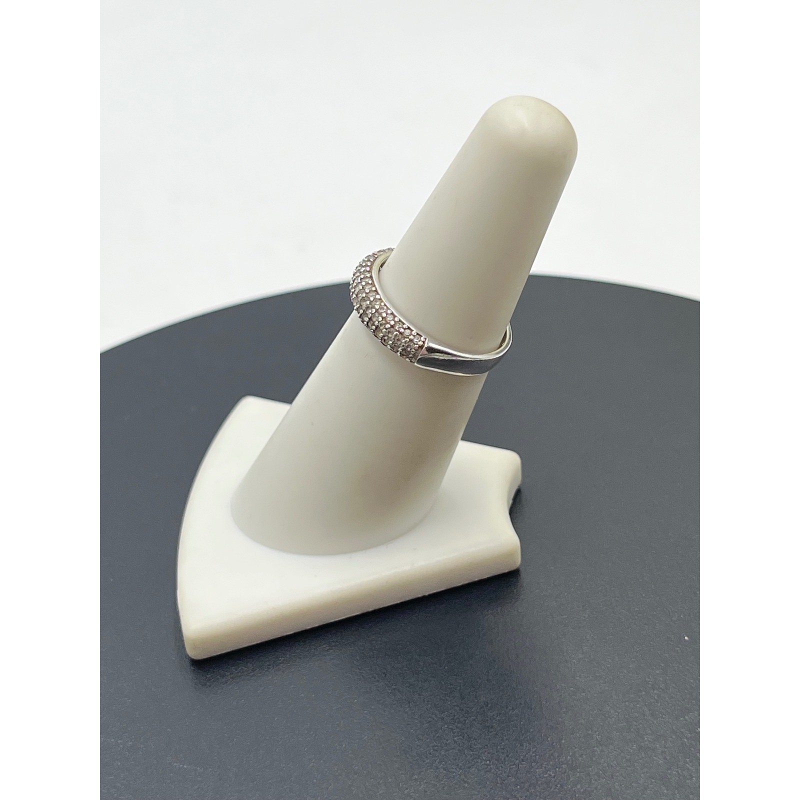 FZN Fuzion Creations Vintage Designer Cubic Zirconia Sterling Silver Ring sz 6.5