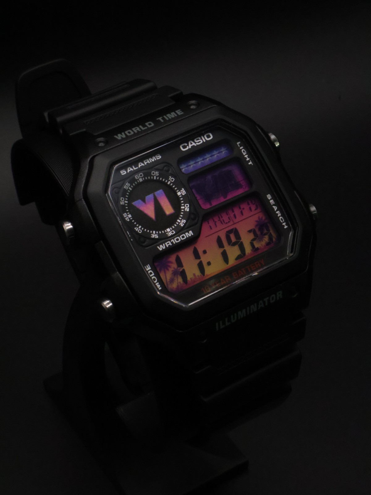 “Wasted” | Custom GTA VI Gradient Casio Royale | AE-1200WH | ☀️🌴 | Watch MOD