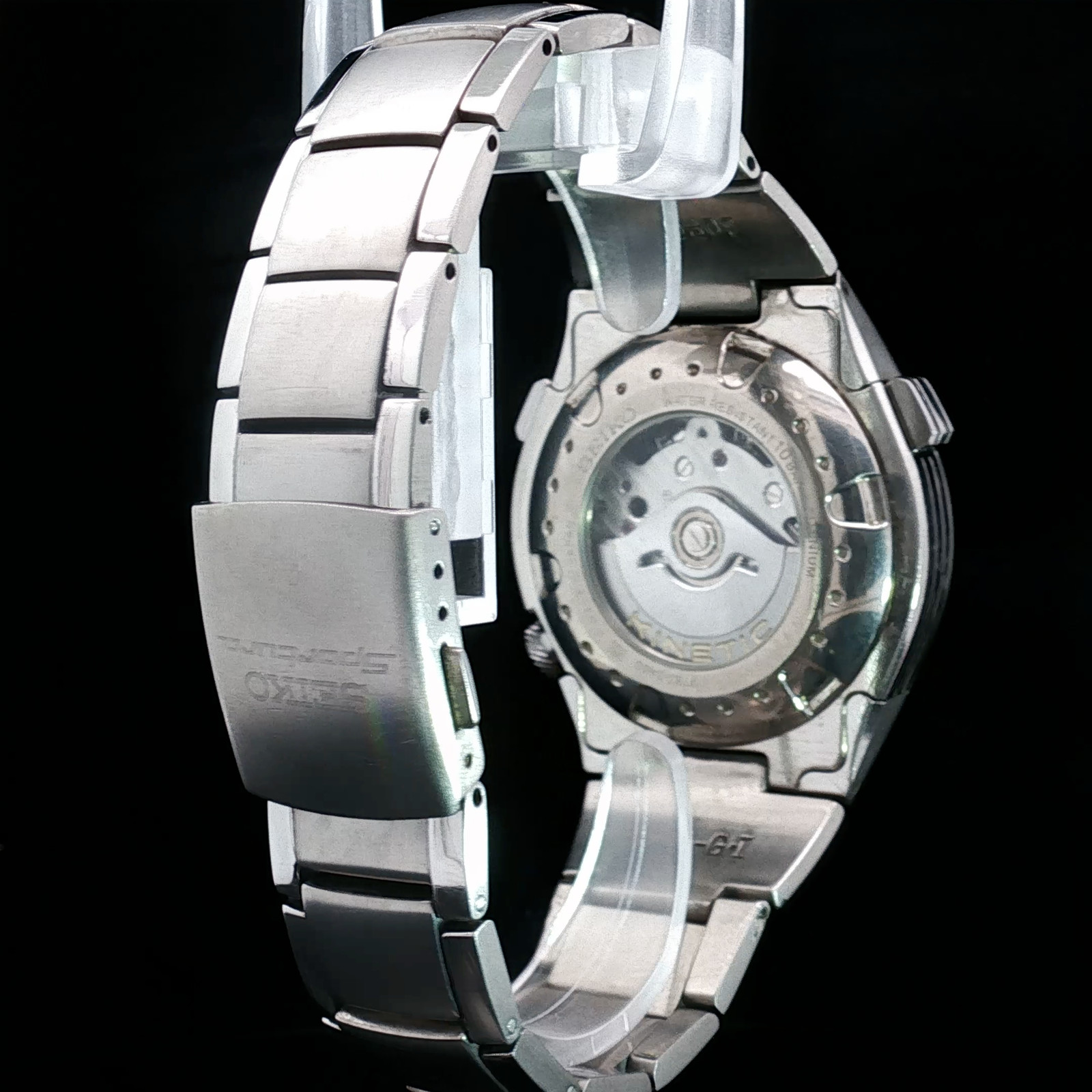 Seiko Sportura SLQ011 – Kinetic Chronograph – 9T82 – Jay Leno Titanium **SUPER R