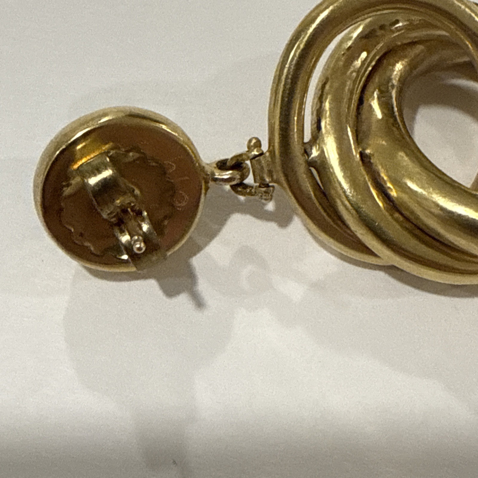 Vintage Signed Steve Vaubel Gold Plated Earrings W/Emerald – Estate Jewelry