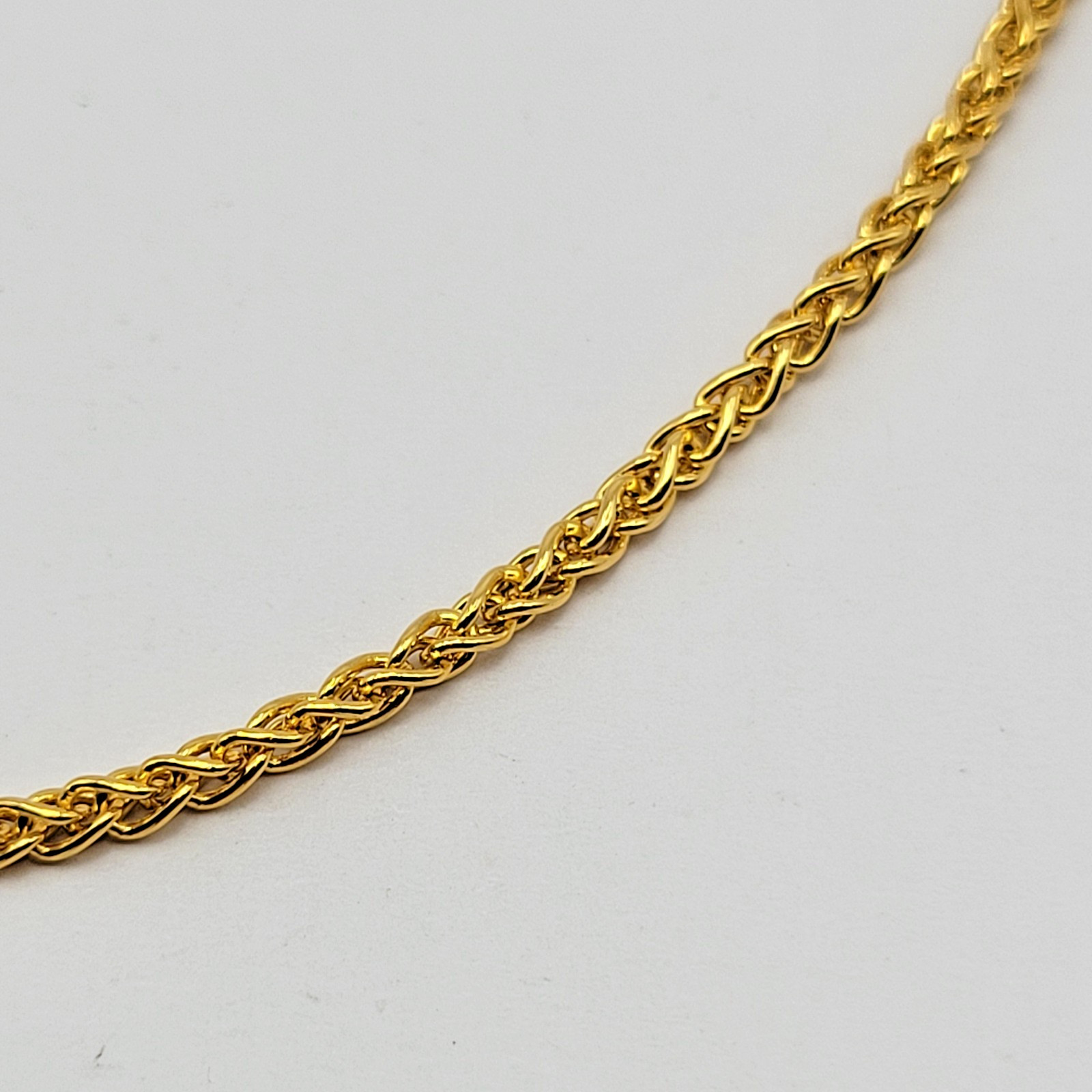 QVC Italian Silver 18k Sterling 1.6mm Foxtail Wheat Chain Necklace – 18″